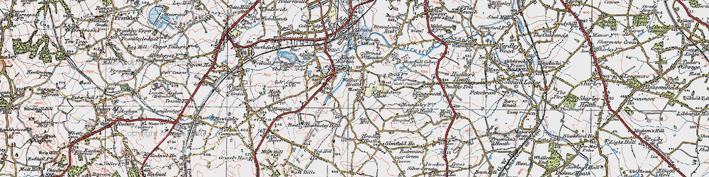 Old map of Walker's Heath in 1921