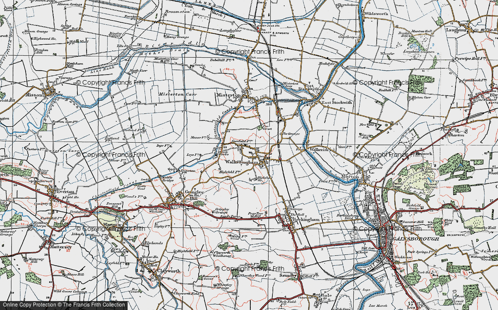 Old Map of Walkeringham, 1923 in 1923