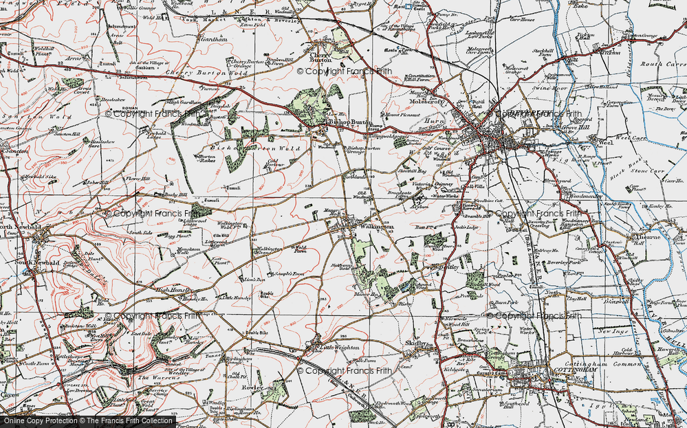 Old Map of Walkington, 1924 in 1924