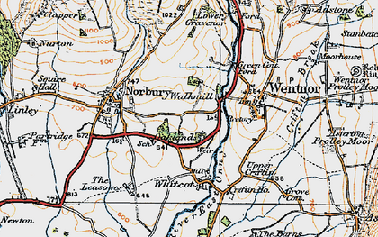 Old map of Walkmill in 1920