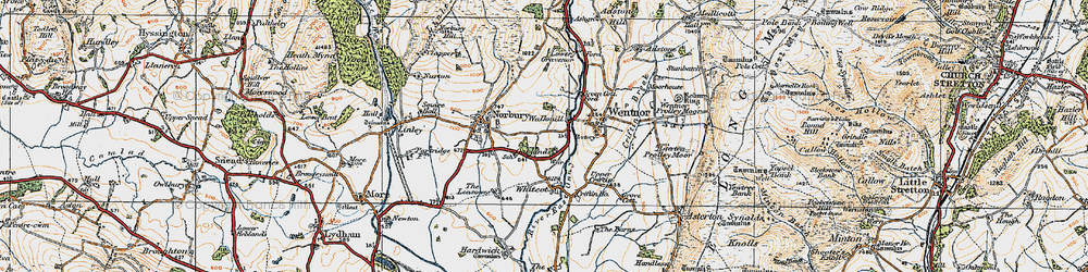 Old map of Walkmill in 1920