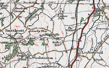Old map of Walkmills in 1921