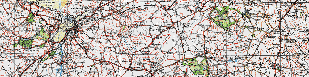Old map of Wall in 1919