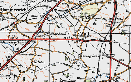Old map of Wall in 1921