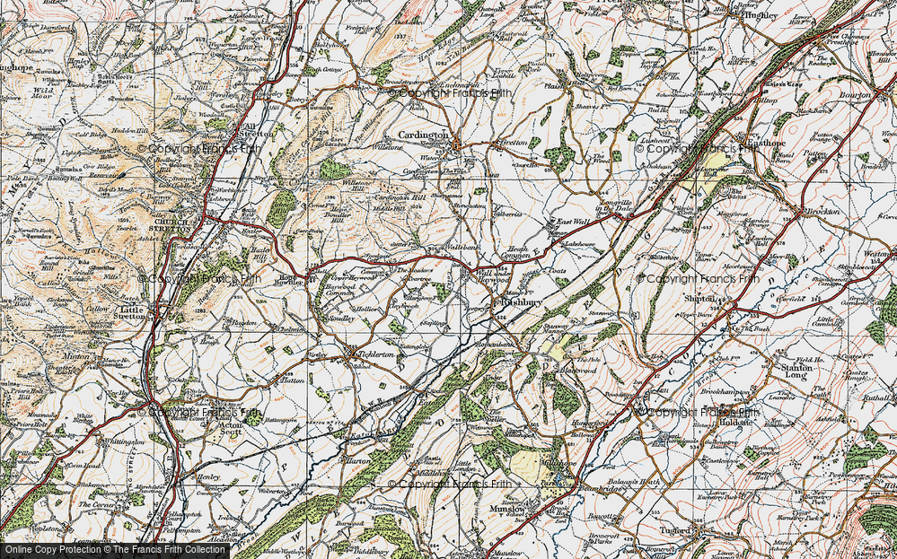 Old Map of Historic Map covering Heath Common in 1920
