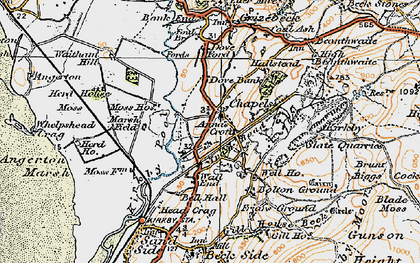 Old map of Wall End in 1925