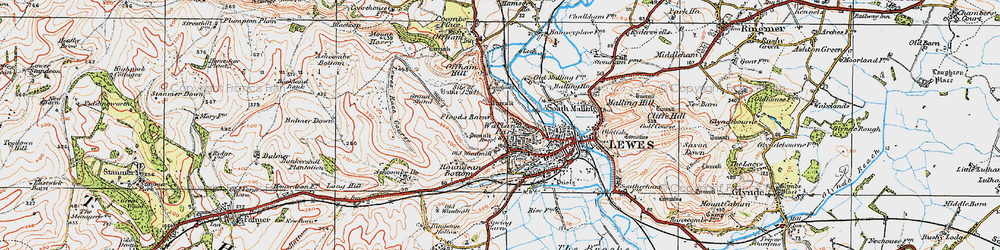 Old map of Wallands Park in 1920