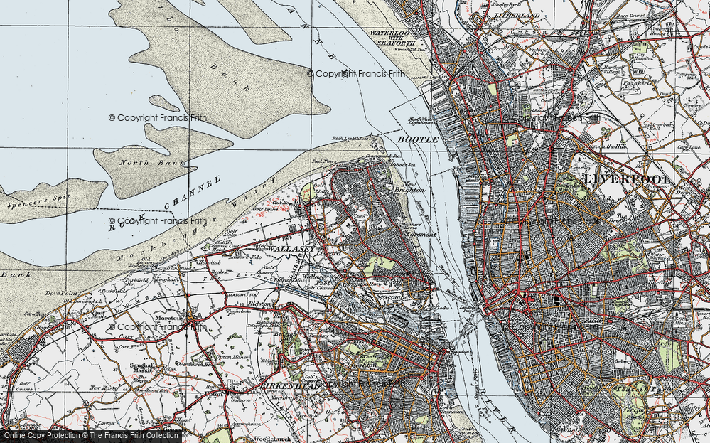 Old Map of Wallasey, 1923 in 1923