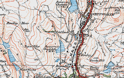 Old map of Wallbank in 1924