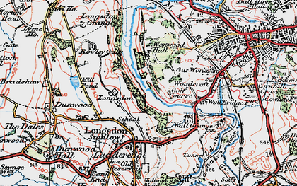 Old map of Staffordshire Moorlands Walks in 1923