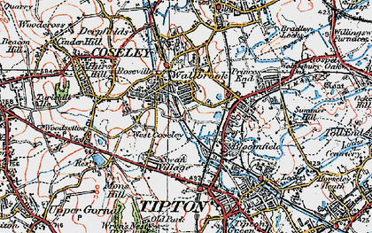 Old map of Wallbrook in 1921
