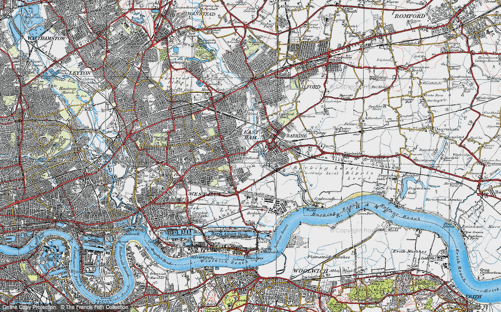 Old Map of Wallend, 1920 in 1920