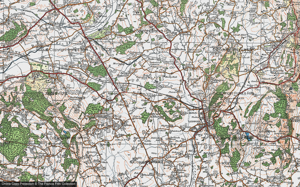Old Map of Waller's Green, 1920 in 1920