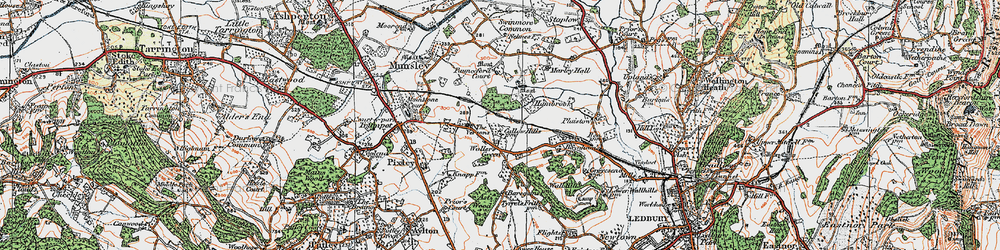 Old map of Waller's Green in 1920