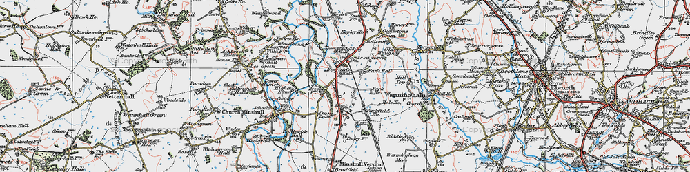 Old map of Walley's Green in 1923