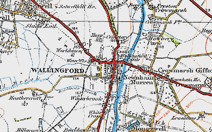 Old map of Wallingford in 1919
