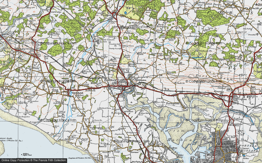 Old Map of Wallington, 1919 in 1919