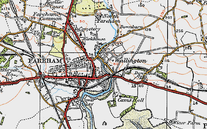 Old map of Wallington in 1919