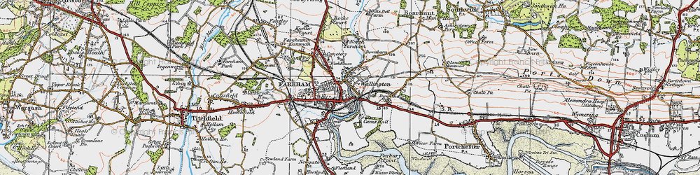 Old map of Wallington in 1919
