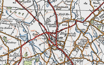 Old map of Wallington Heath in 1921