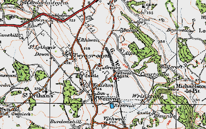 Old map of Wallston in 1919