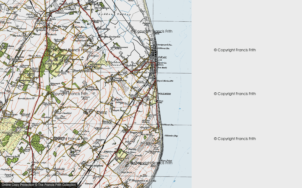 Old Map of Walmer, 1920 in 1920