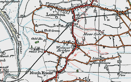 Old map of Walmer Bridge in 1924