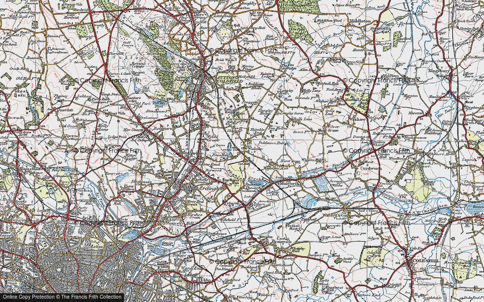 Old Map of Walmley, 1921 in 1921