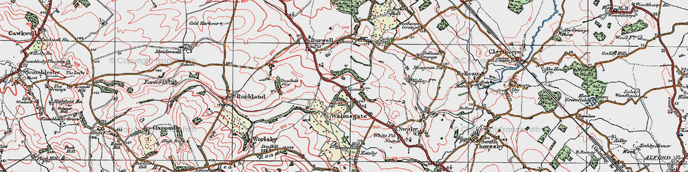 Old map of Walmsgate in 1923
