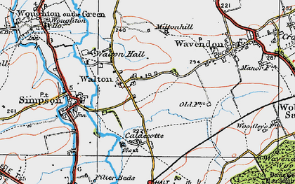 Old map of Walnut Tree in 1919