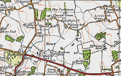 Old map of Walnuttree Green in 1919