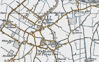 Old map of Walpole St Andrew in 1922