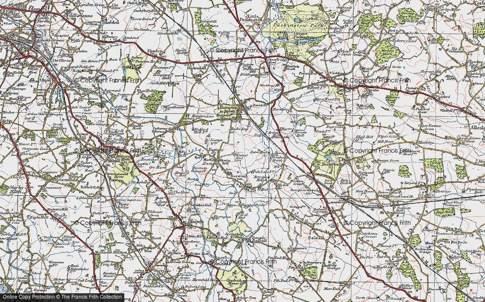 Old Map of Walsal End, 1921 in 1921