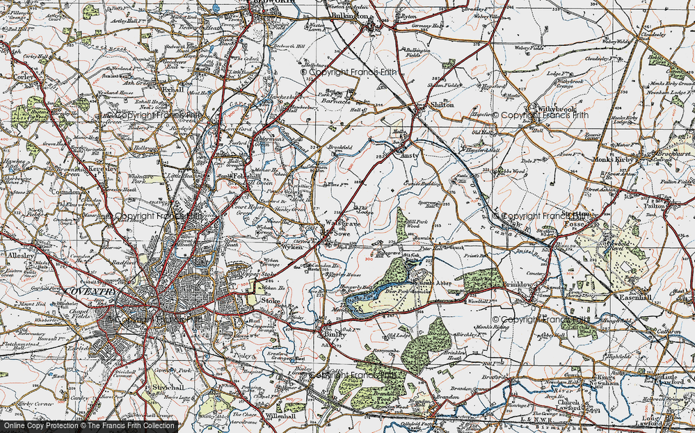 Historic Ordnance Survey Map of Walsgrave on Sowe, 1920