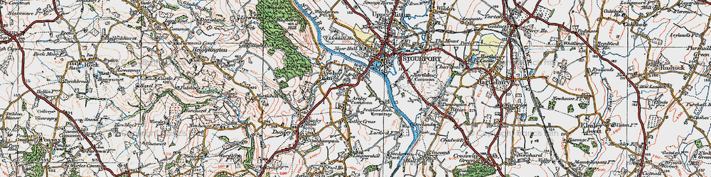 Old map of Walshes, The in 1920