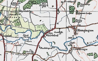 Old map of Walshford in 1925