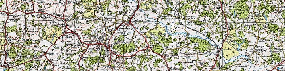 Old map of Awbrook in 1920
