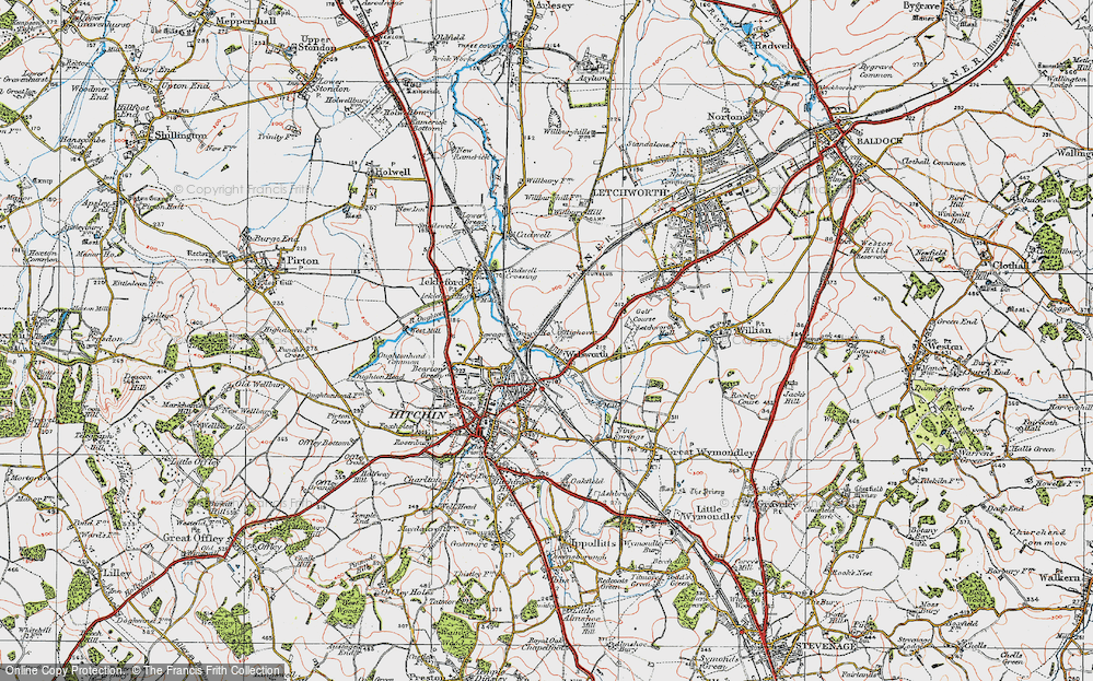 Old Map of Walsworth, 1919 in 1919