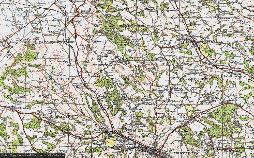 Old Map of Walter's Ash, 1919 in 1919