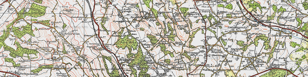 Old map of Walter's Ash in 1919