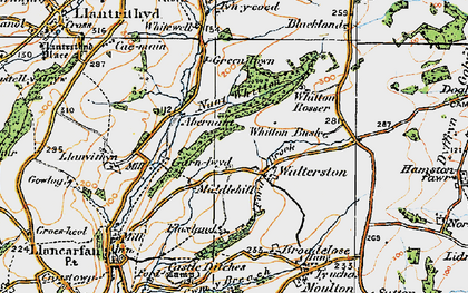 Old map of Whitewell in 1922