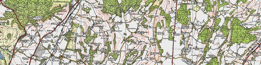 Old map of Ansdore in 1920