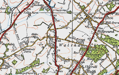 Old map of Waltham Chase in 1919
