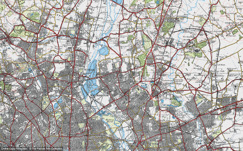 Old Map of Walthamstow, 1920 in 1920