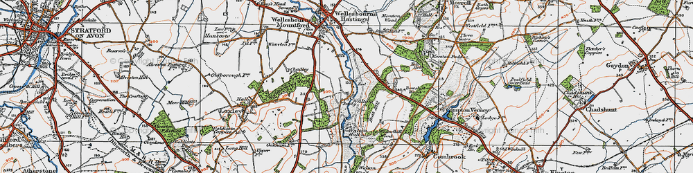 Old map of Bath Hill in 1919
