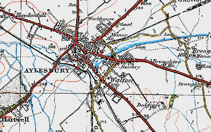 Old map of Walton in 1919