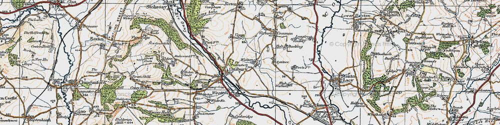 Old map of Ayntree in 1920