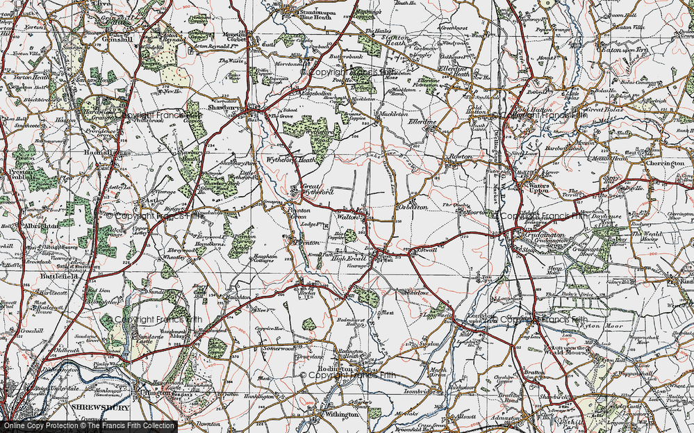 Old Map of Walton, 1921 in 1921