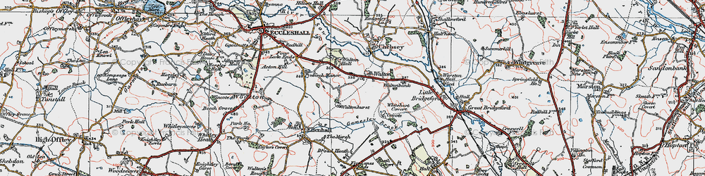 Old map of Walton in 1921