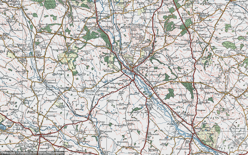 Old Map of Walton, 1921 in 1921